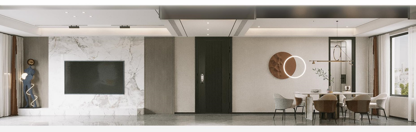 龍湖九里晴川-現(xiàn)代簡約-臥室設計效果圖